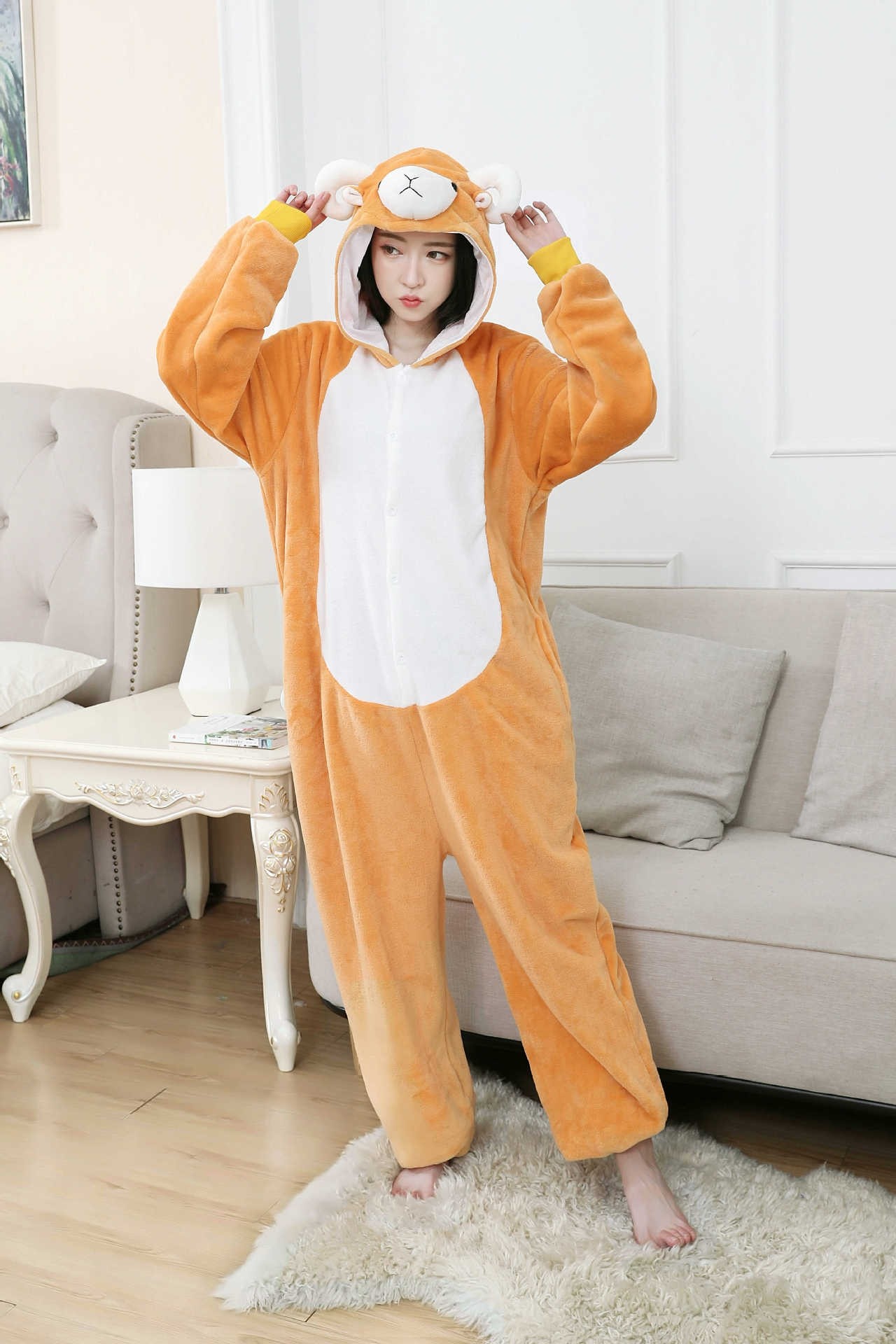 Red Dog Onesie Pajamas Animal Kigurumi Costumes For Adults