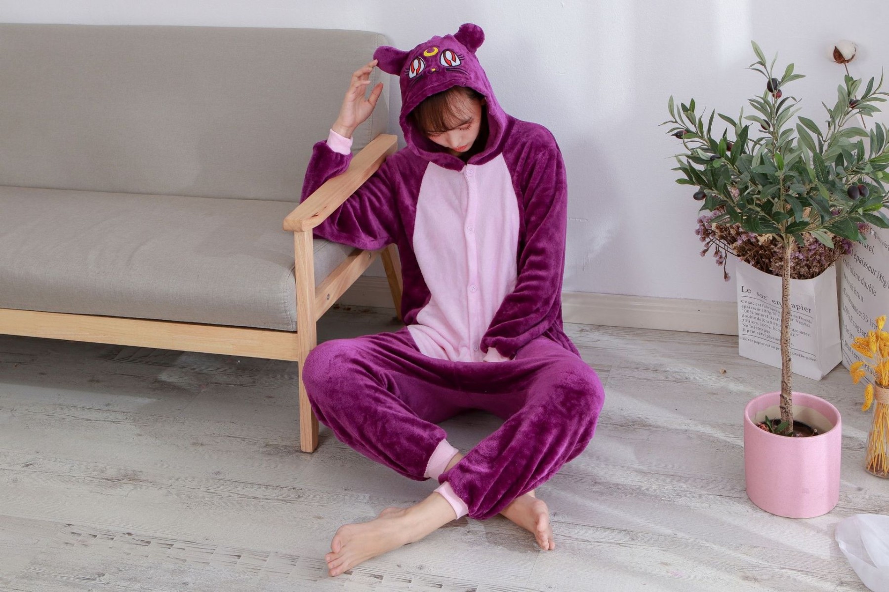 Custom Purple cat kigurumi (adult onesie, pajama)  Estilismo bonito,  Disfraces bonitos, Conjunto kawaii