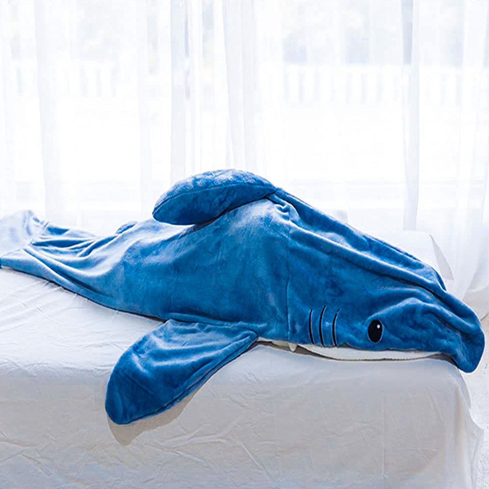 Buy Light Blue Shark Blanket Adult Super Soft Hoodie Sleeping Bag Loose Onesie  Pajamas in Quality Onesie Store.