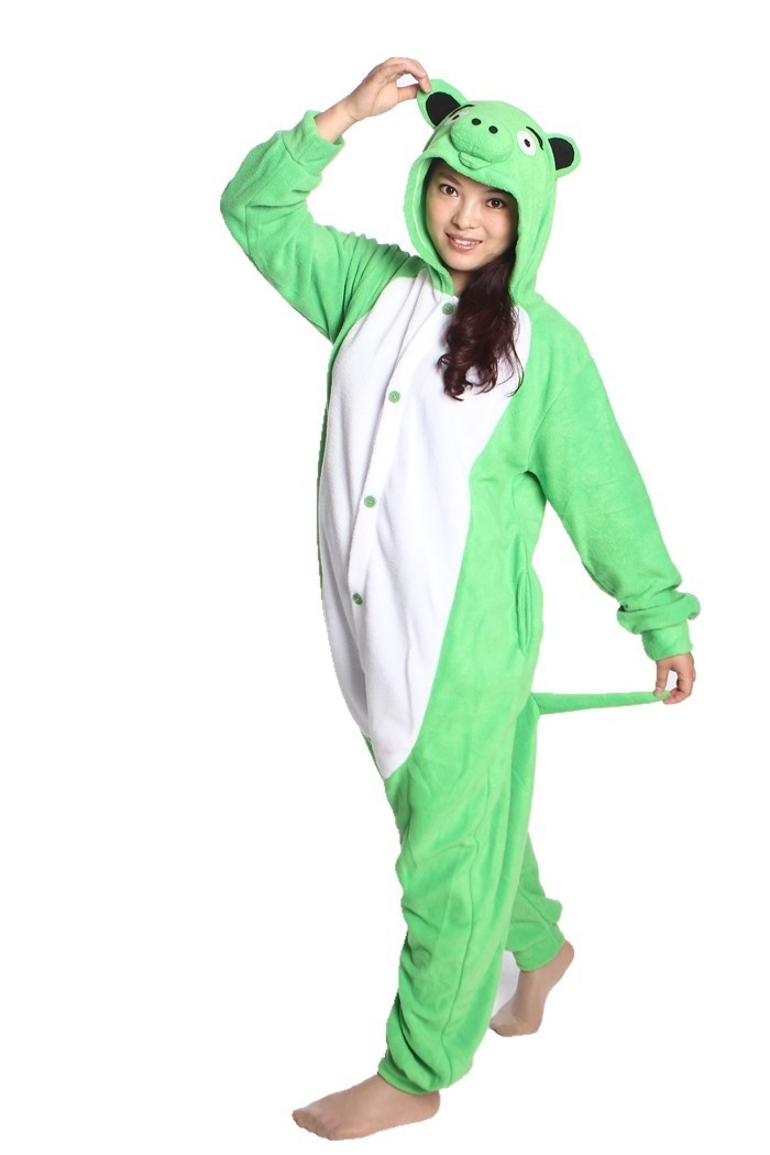 Buy Adult Green Pig Kigurumi Onesie Pajama Funny Cartoon Animal ...