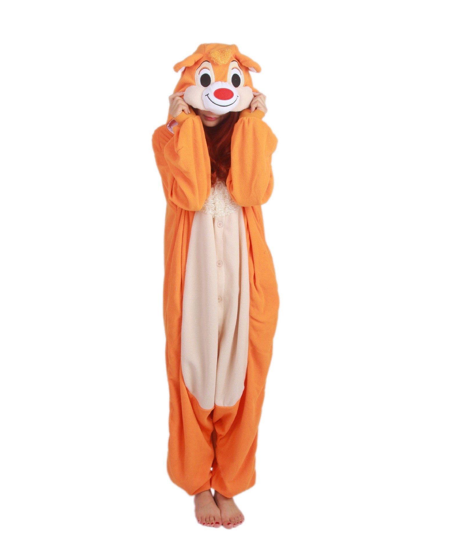 Funnyparty Pigiama Unisex Adulto Halloween Cosplay Chipmunk Animal