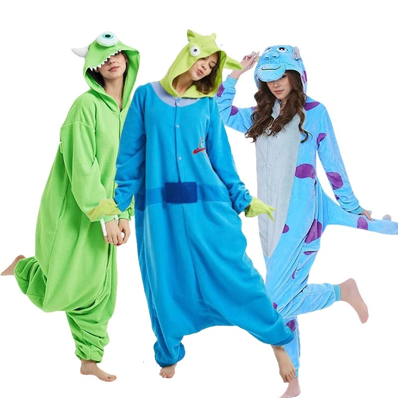 Buy Mike Wazowski & Sulley & Alien Onesie Kigurumi For Adults Cartoon — free download