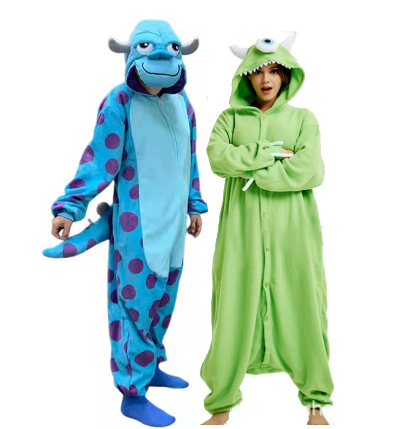 Buy Mike Wazowski & Sulley Onesie Kigurumi For Adult Halloween Couple — free download