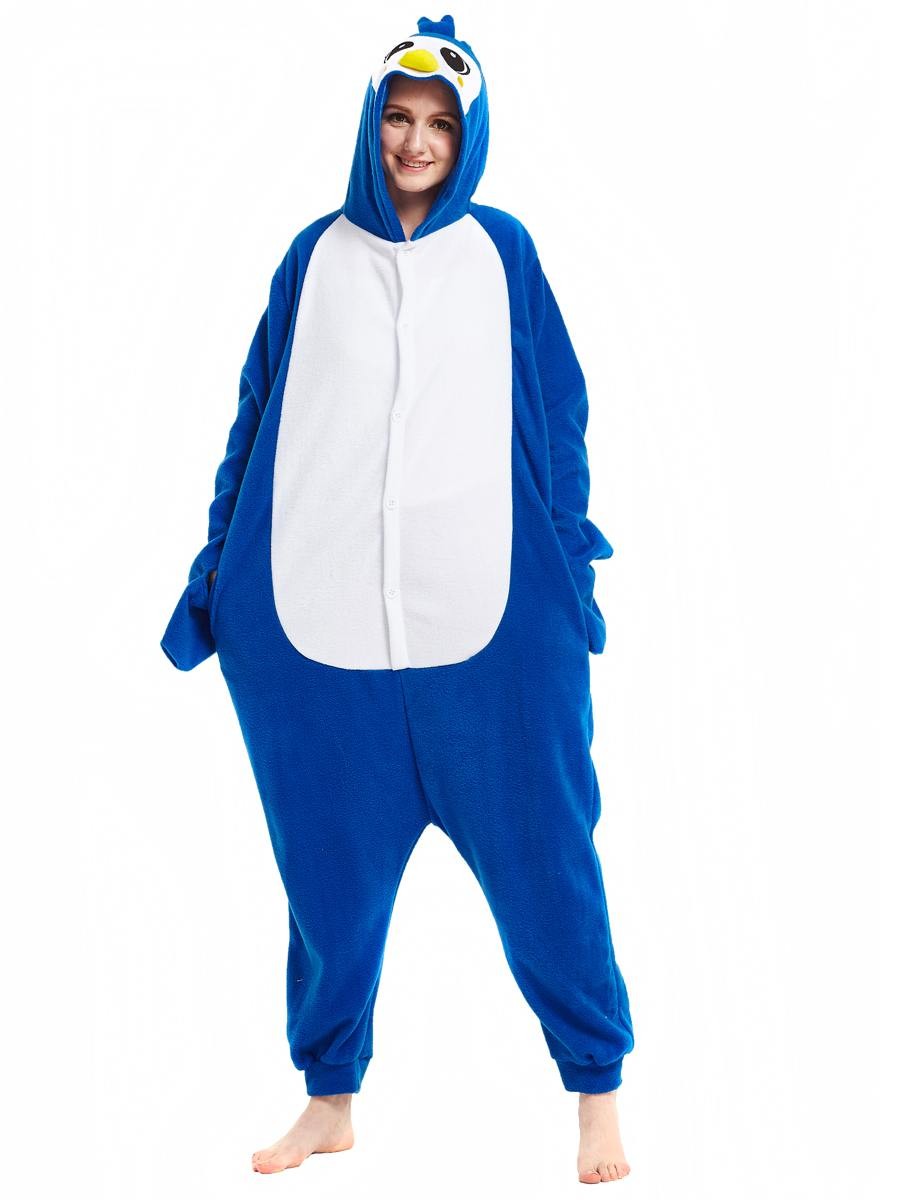 Blue Penguin Kigurumi Animal Onesie Pajamas — free download