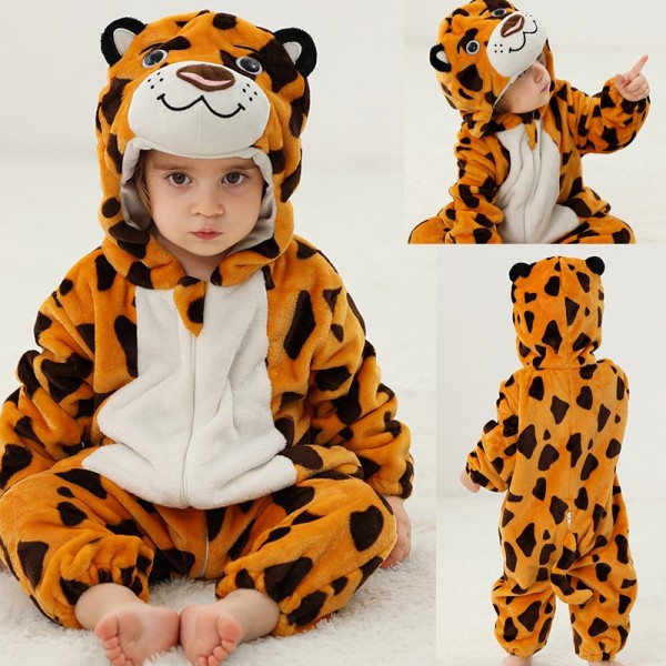  Cute Leopard Baby Romper Onesie