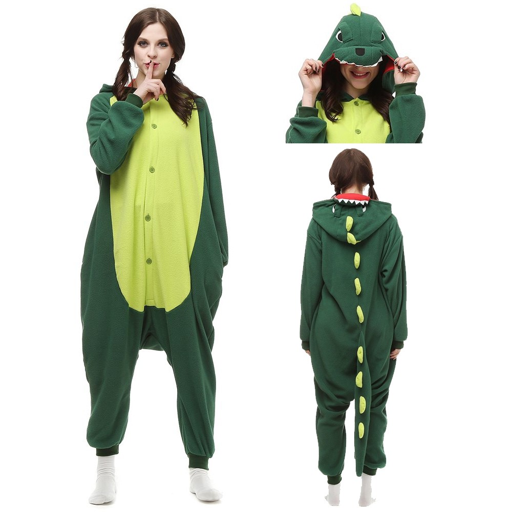 Green Dinosaur  Kigurumi Onesie Animal Pajamas Costume