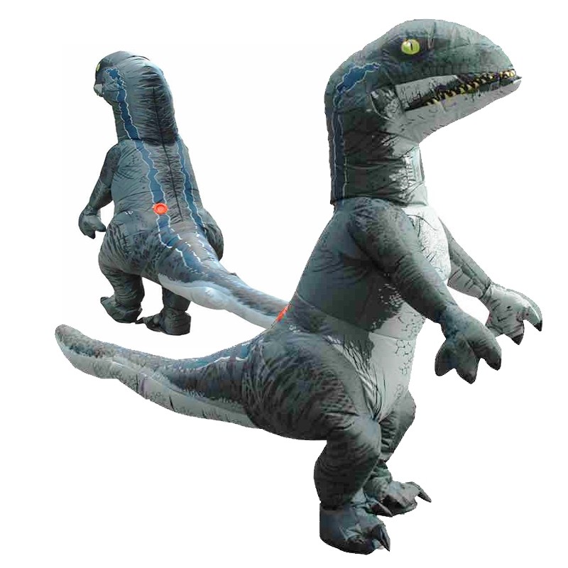 Inflatable Dinosaur Costume Halloween Blow Up Velociraptor Costumes For Adult