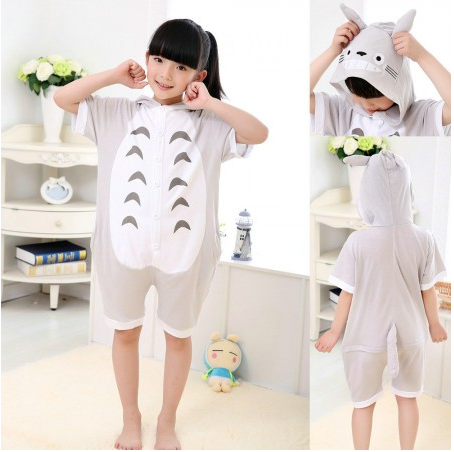 Cute Totoro Hoodie Summer Onesie Pajamas Kigurumi For Kids