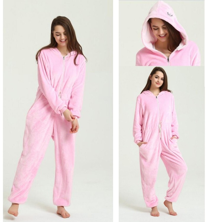 Pink Warbler Bird  Kigurumi Onesie Pajama Animal Costumes For Adult