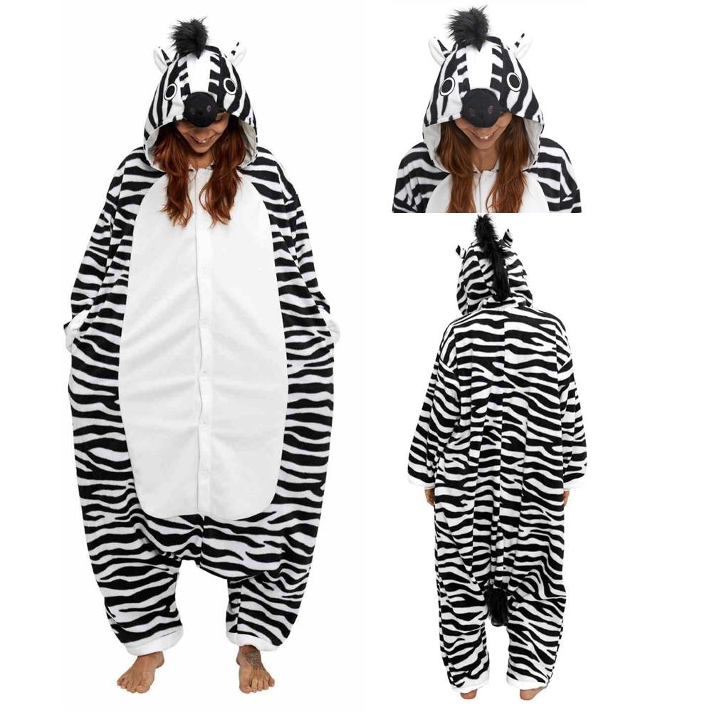 Buy Zebra Kigurumi Onesie Animal Pajamas Costume For Men & Women in Quality  Onesie Store.