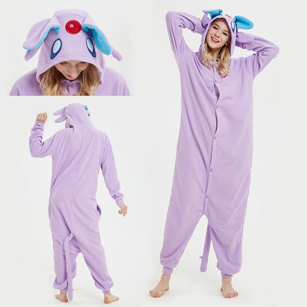  Espeon Kigurumi Onesie Pajama Adults Animal Costumes