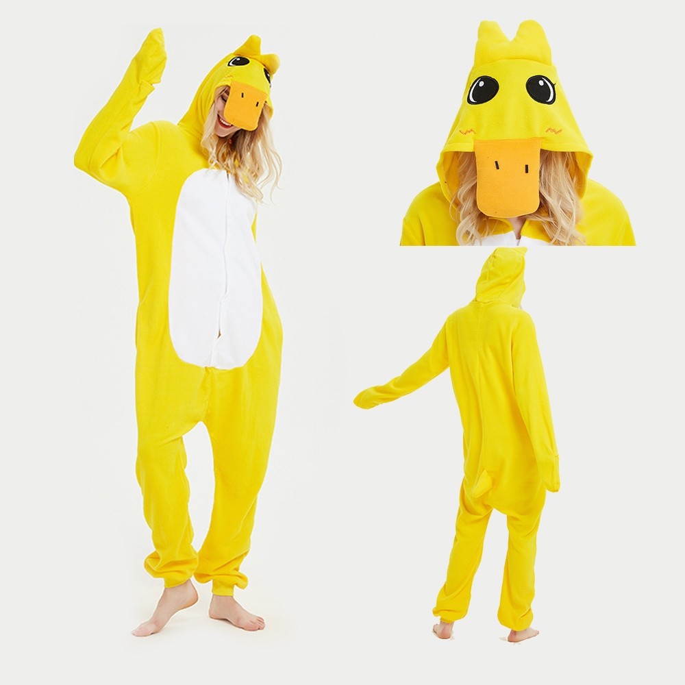 Adult Yellow Duck Onesie Kigurumi Animal Pajama Costume