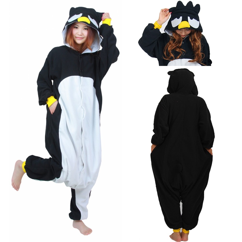 Cartoon Crow Kigurumi Onesie Pajama Polar Fleece Animal Costume For Adult