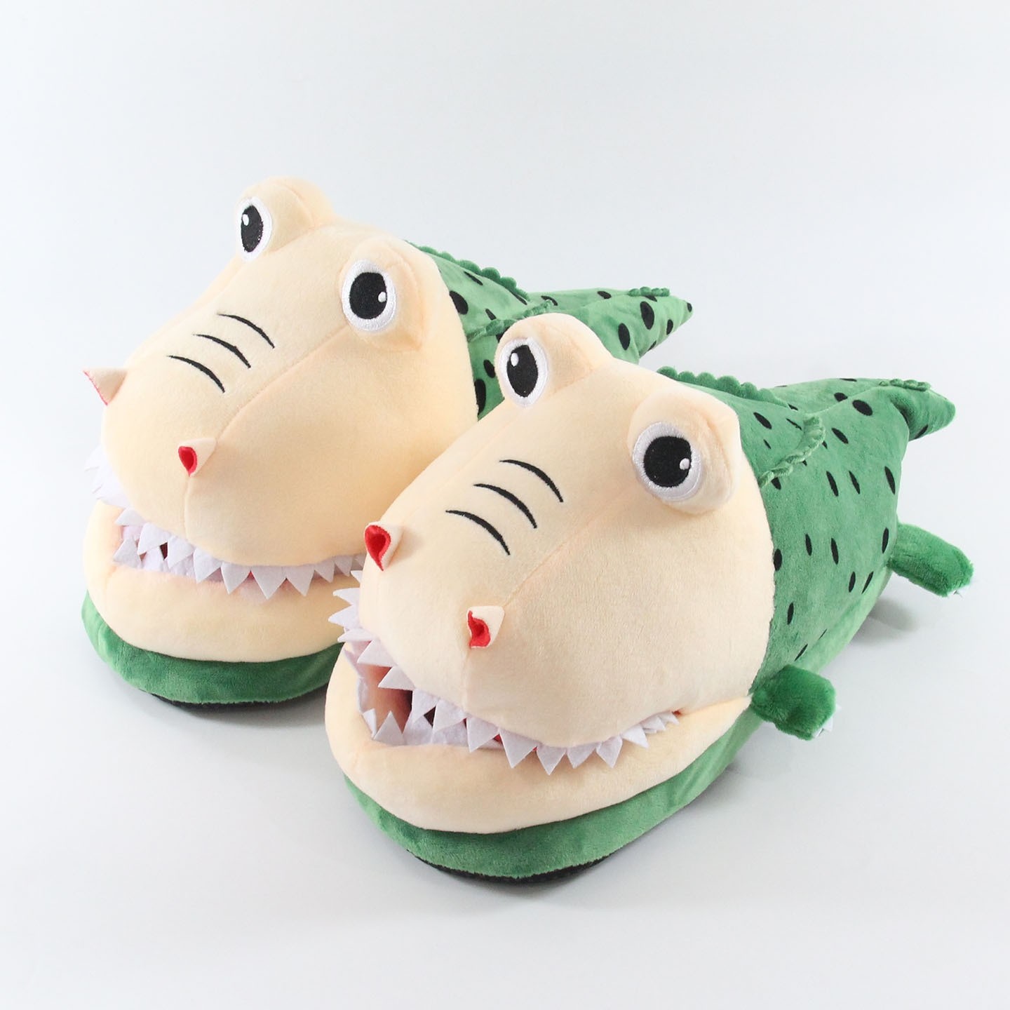 Funny Crocodile Plush Stuffed Indoor Couple Slippers Shoes