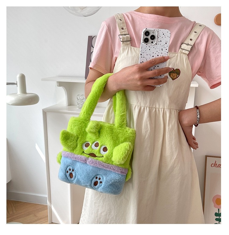 Japanese Style New Alien Sweet Cute Cartoon Plush Tote Bag