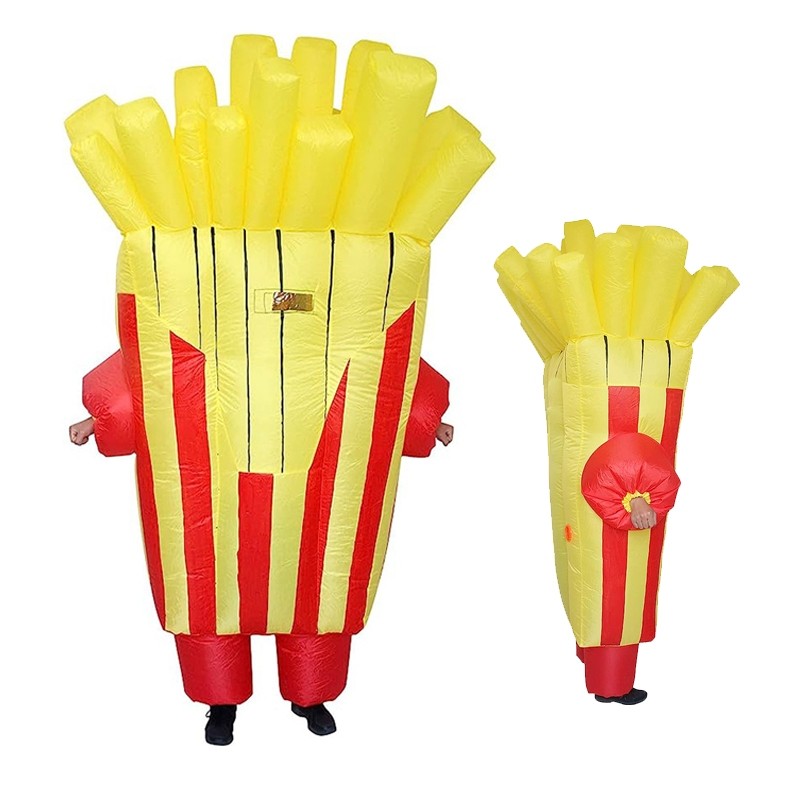 Creativity Inflatable Chips Costume Blow Up Funny Halloween Party Outfit  For Adult
