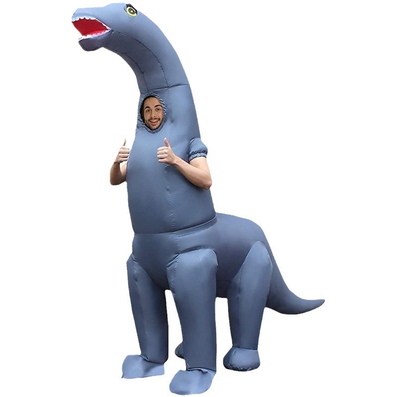 Inflatable Jurassic Brachiosaurus Costume Blow Up Halloween Party Outfit