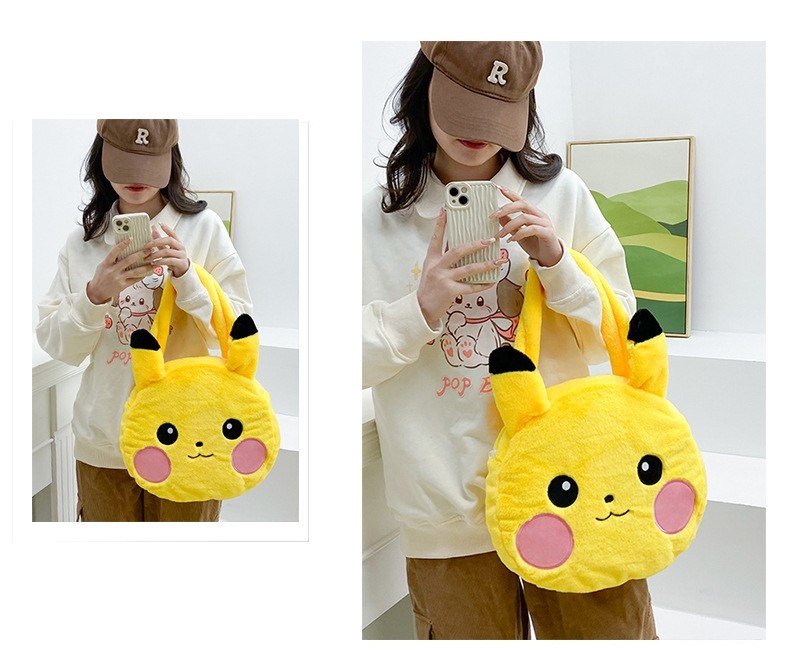 Creative Trend Pikachu Funny Cute Cartoon Plush Doll Handbag