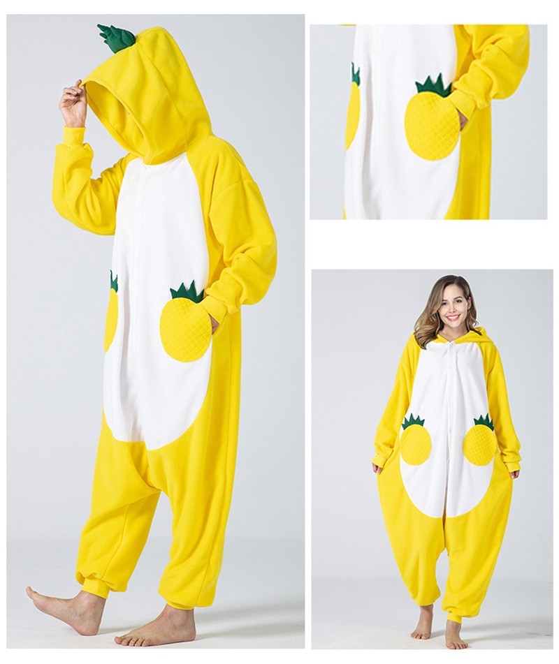 Pineapple Kigurumi Onesie Pajamas Cartoon Cosplay Costume