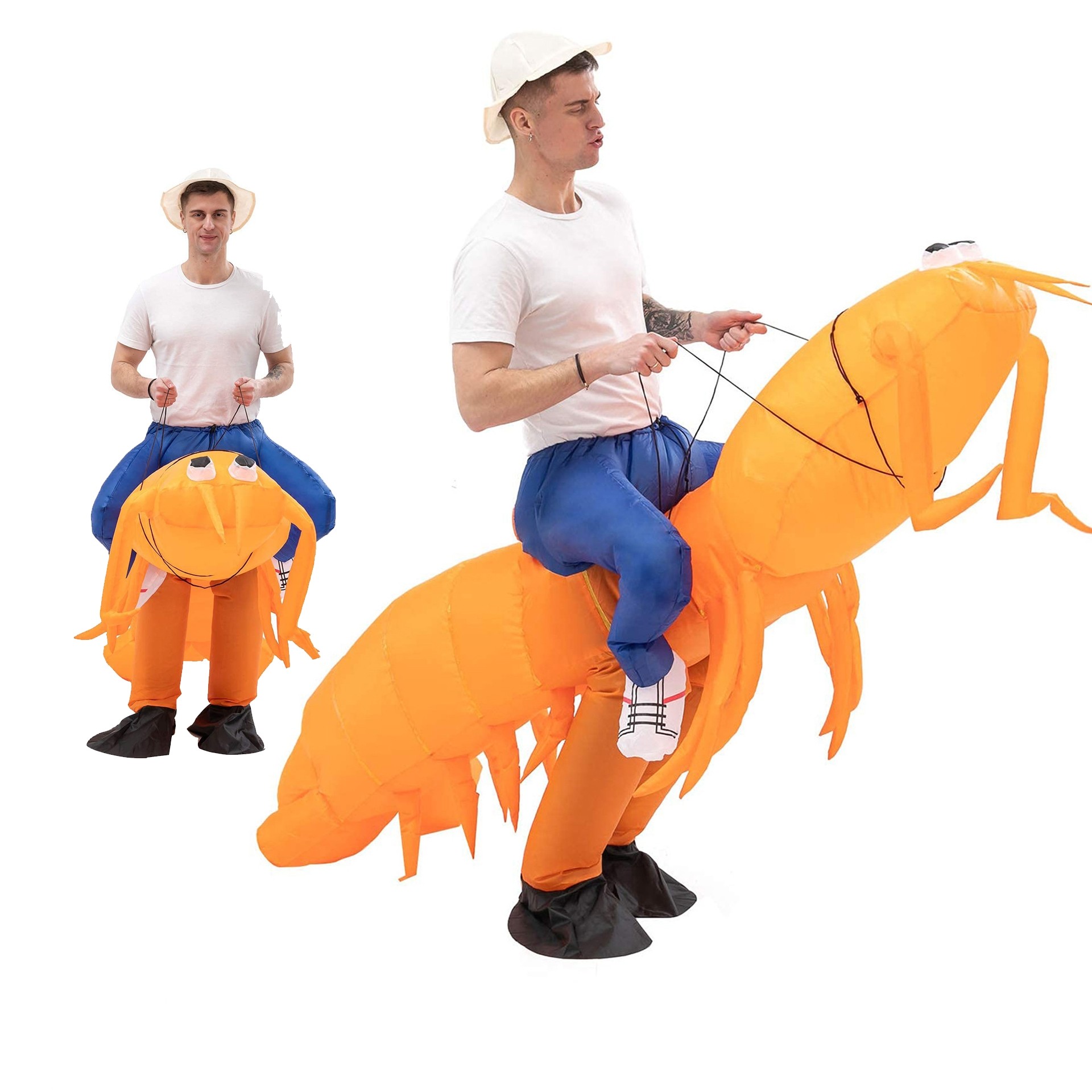 Adult Inflatable Mantis Shrimp Costume Blow Up Funny Riding Halloween Costumes