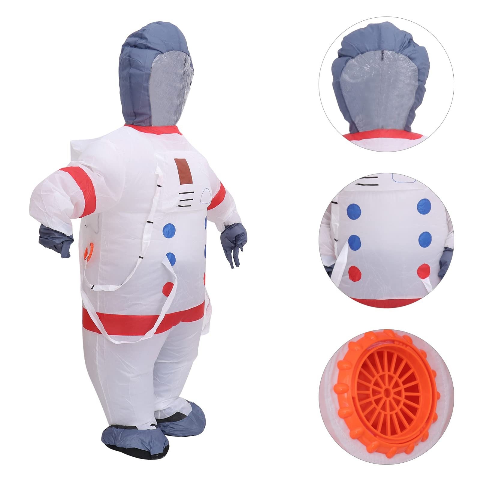 Inflatable Astronaut Costume Blow Up Halloween Party Outfit For Adult & Kids