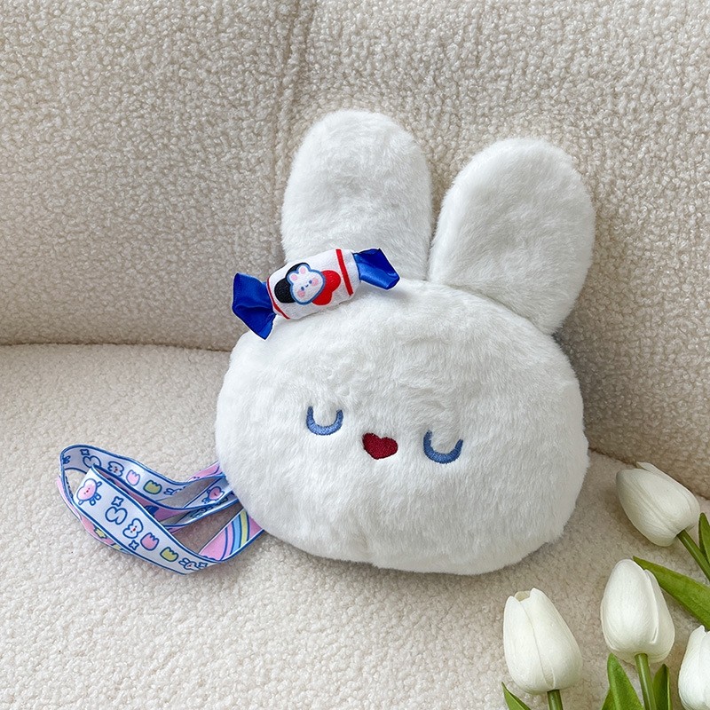 Cute Rabbit Plush Cross-Body Bag For Kids Boys and Girls
