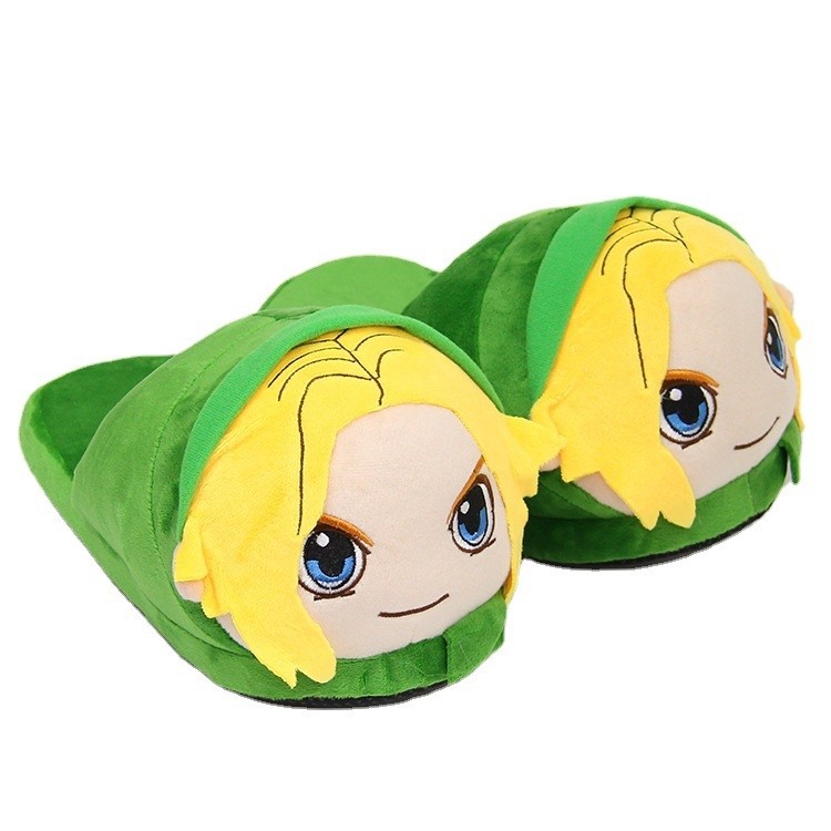 The Legend of Zelda Link Plush Stuffed Indoor Leisure Couple Slippers
