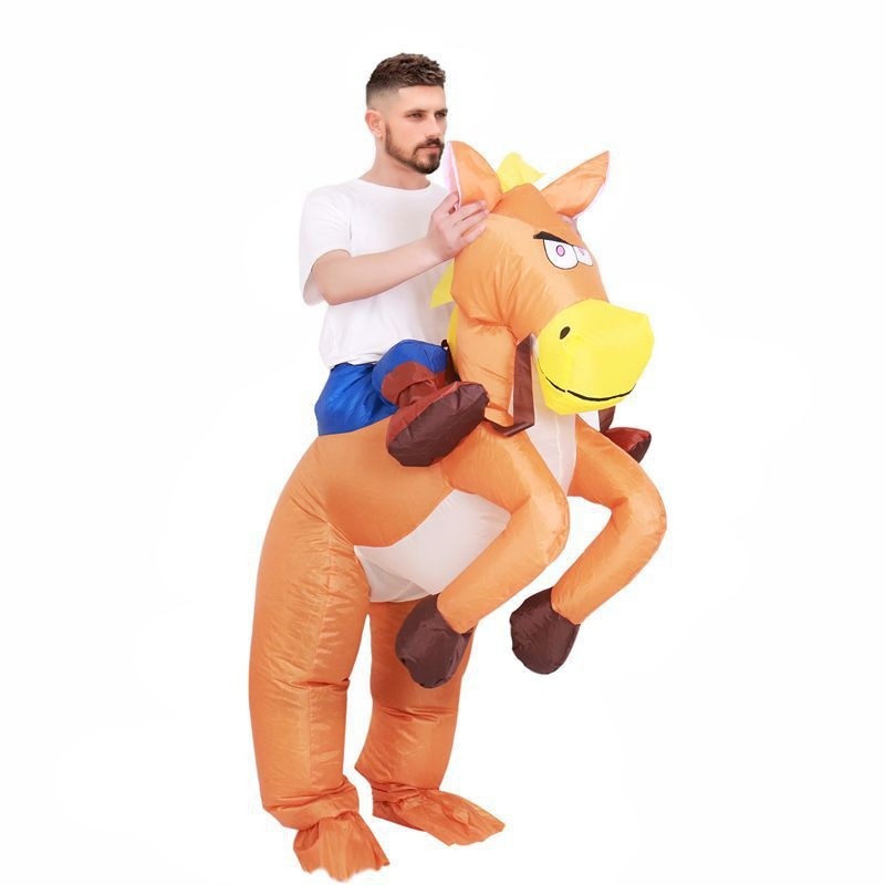 Funny Inflatable Horse Blow Up Halloween Riding Costumes For Adult