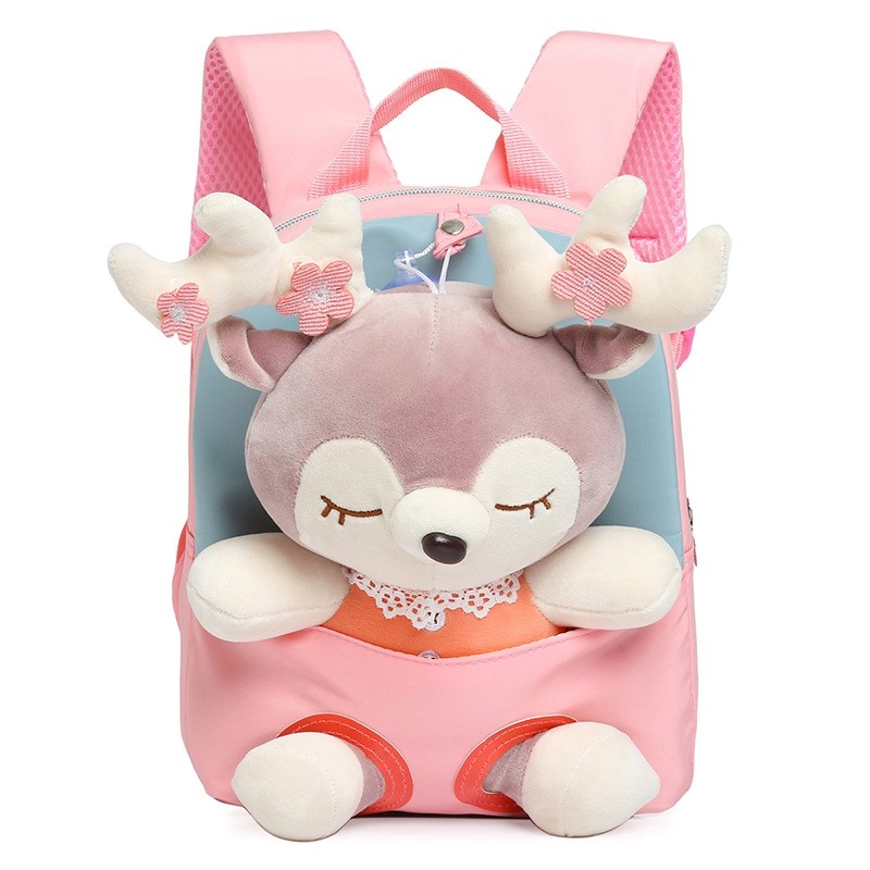 Lovely Deer Plush Doll Children's Backpack For Kids Boys and Girls