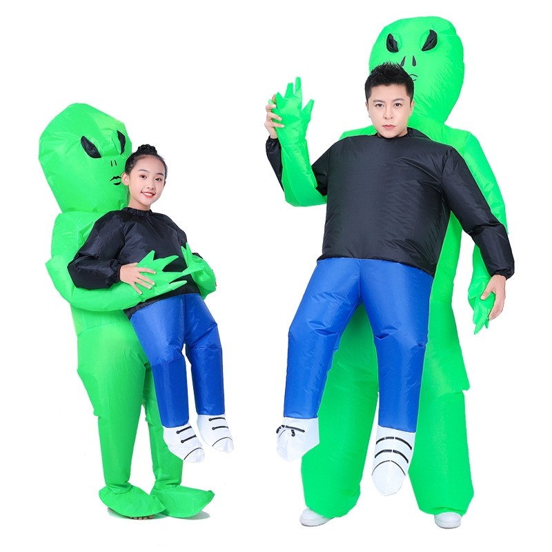 Funny Inflatable Halloween Costumes Blow Up Alien Carrying Person Costumes