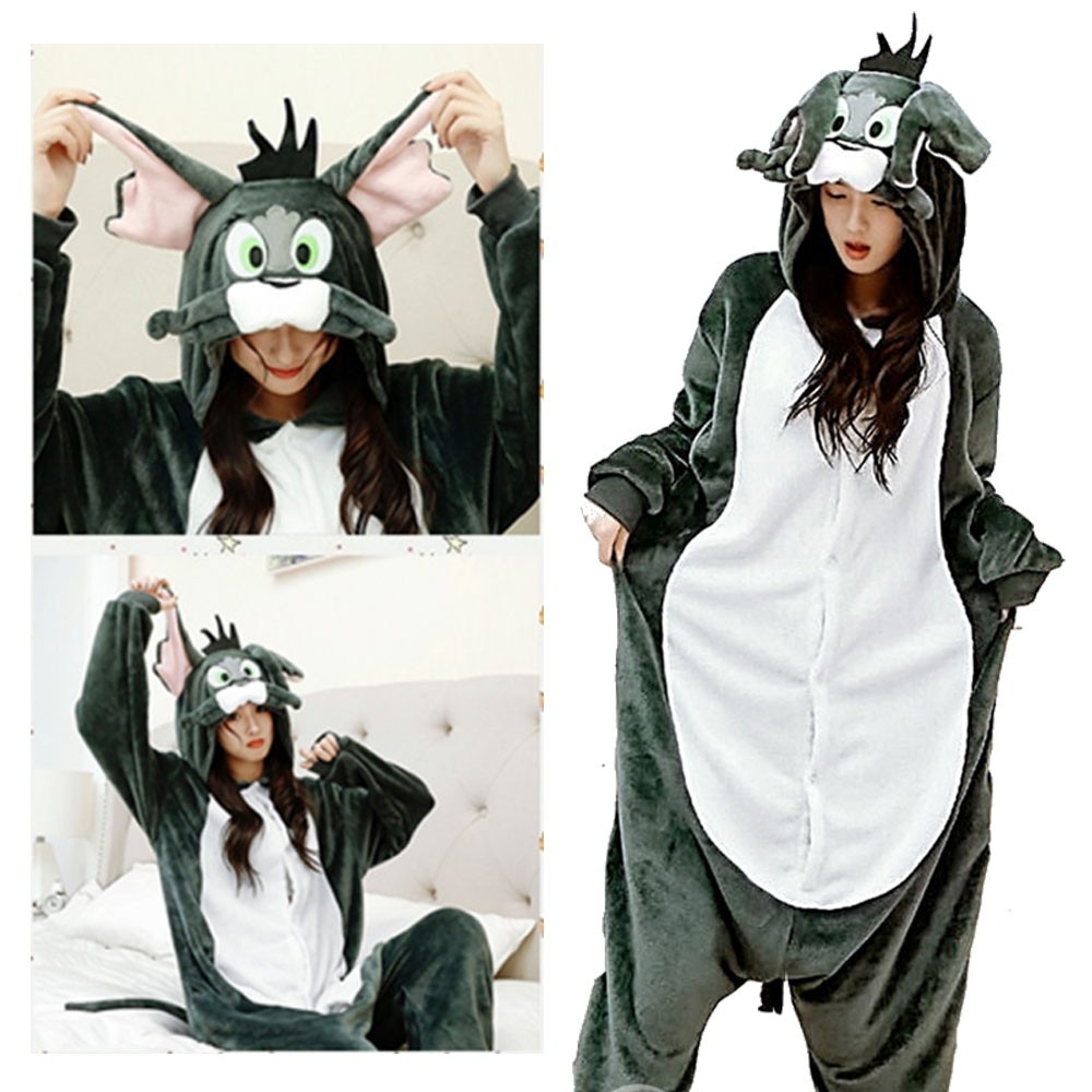 Tom Cat Onesie Kigurumi Pajamas For Adult Costume