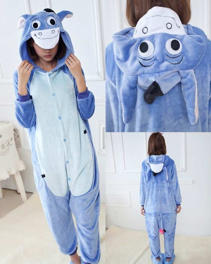 Winnie The Pooh Eeyore Pajamas Animal Onesies Costume Kigurumi