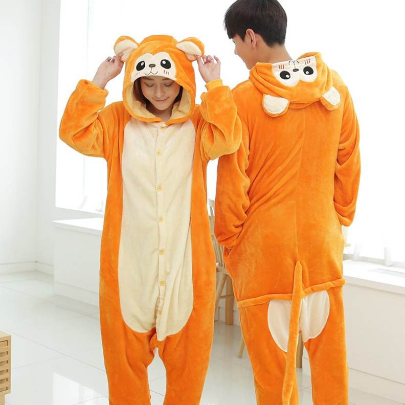 Golden Monkey Pajamas Animal Onesies Costume Kigurumi