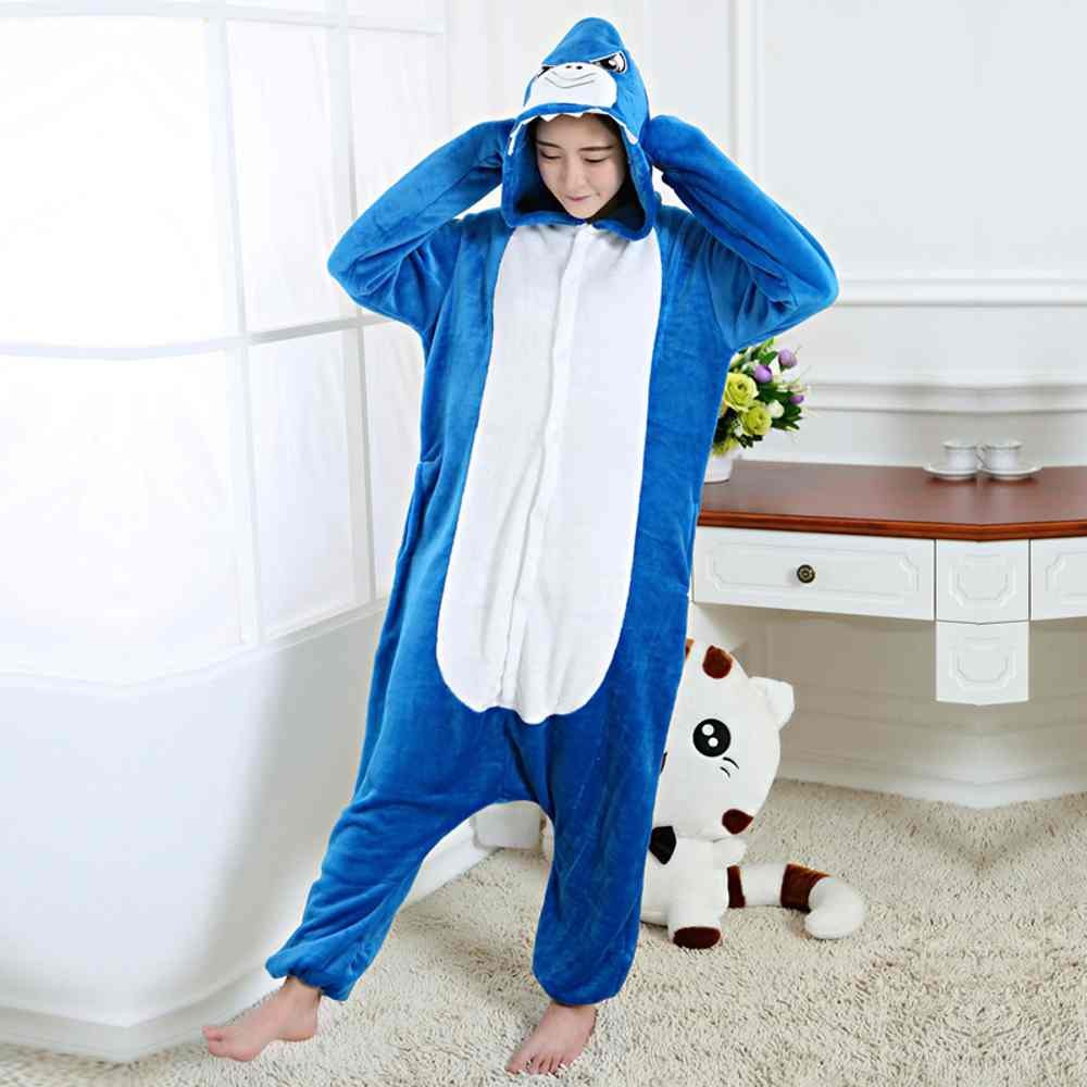 Blue Shark Onesie Pajamas Animal Kigurumi Costumes 
