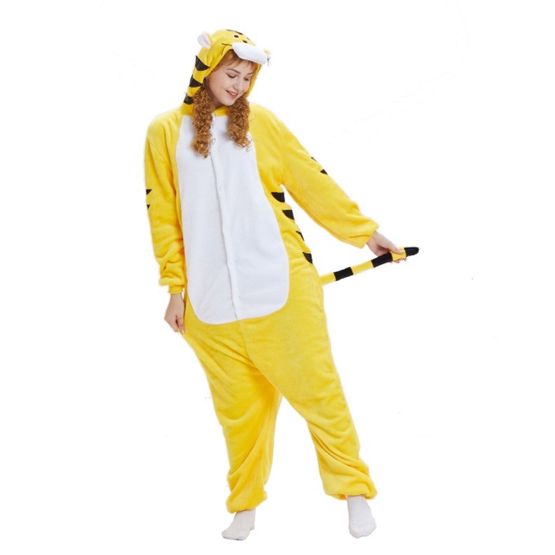Cute Yellow Tiger Adults Kigurumi Onesie Pajamas