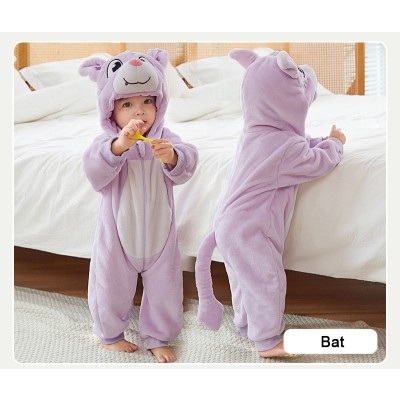 Cute Purple Bat Animal Onesie Newborns Baby Romper Kigurumi Toddler Costumes