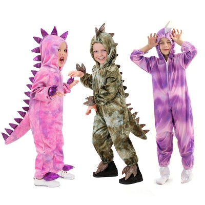 Kids T-rex Onesie Kigurumi Halloween Party Cute Dinosaur Group Cosplay Costumes 