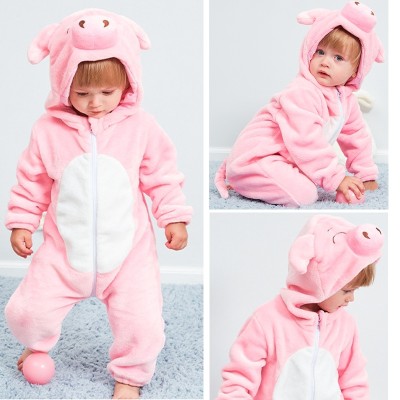 Cute Pink Pig Baby Halloween Onesie Kigurumi Romper Animal Toddler Costume