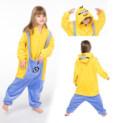 Lovely Minions Kigurumi Onesie Pajamas For Kids