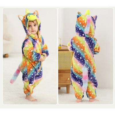  Newborn Baby Romper Colorfur Unicorn Onesie Kigurumi  Animal Toddler Costumes 