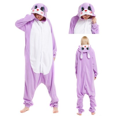 Purple Rabbit Kigurumi Onesie Animal Pajamas 