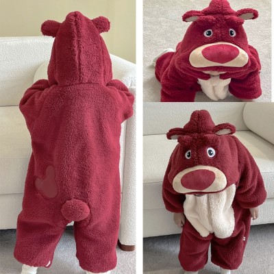 Lots-o'-Huggin' Bear Baby Onesie Thickened Newborn Warm Kigurumi Halloween Baby Toddler Costumes