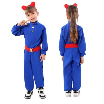 Blueberry Fat Man Cosplay Kids Costume Charlie and the Chocolate Factory Cos Onesie Kigurumi