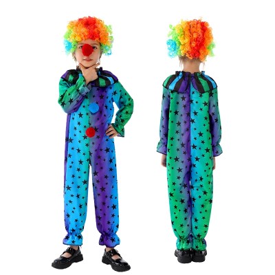 Carnival Carnival  Kids Star Clown Onesie Halloween Cosplay Costume