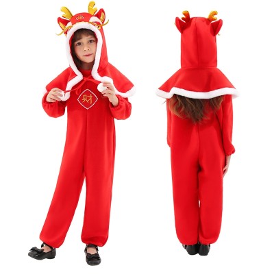 New Year Kids Animal Dragon Onesie Zodiac Cosplay Costumes