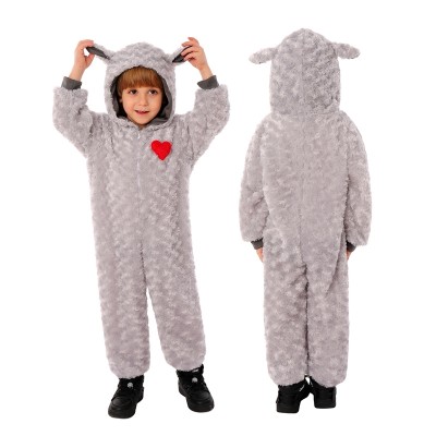 Chirldren's Animal Grey Sheep Onesie For Christmas Halloween Cosplay Costume