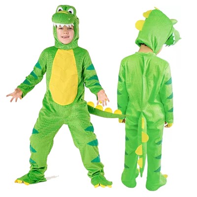 Green T-rex Onesie Kigurumi Halloween Party Cute Dinosaur Cosplay Costumes For Kids