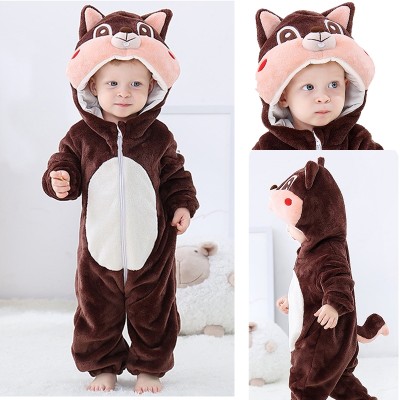 Cute Squirrel Baby Halloween Costume Onesie Kigurumi Romper Animal Outfit