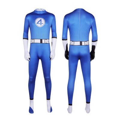 Fantastic Four Mr. Fantastic Blue Bodysuit For Halloween Adults Costume
