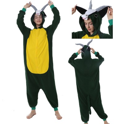 Funny Green Antelope Onesie Kigurumi Animal Pajamas Costume For Adult
